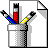 Windows 98 paint brush cup icon